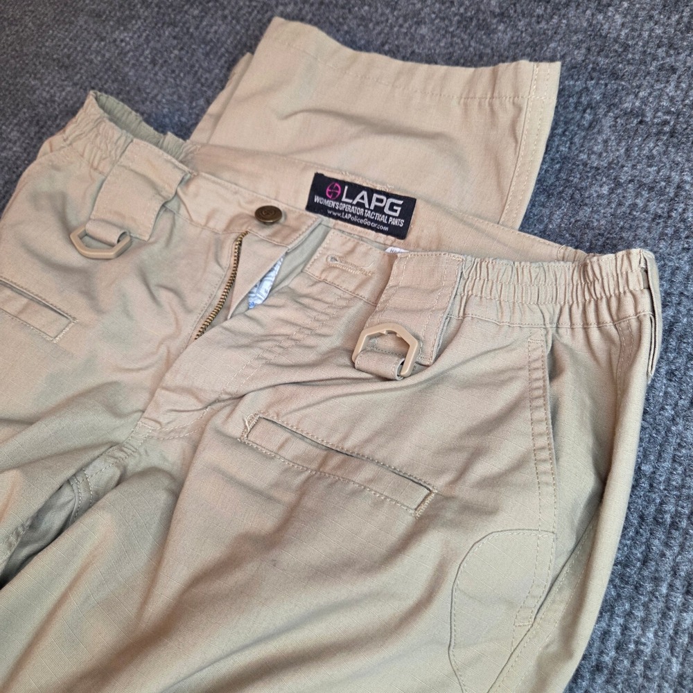 LA Police Gear Women's Operator Tactical Pants Khaki Ripstop PT-WB1003 Sz6 Short